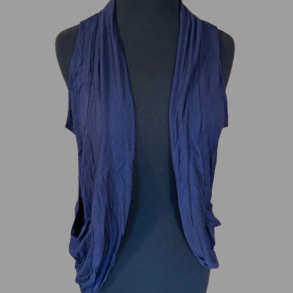 Zenana Outfitters Jackets & Blazers - Navy Blue Vest